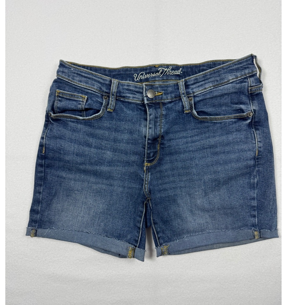 Summer‎ Casual Universal Thread Mid-Rise Denim Shorts Women 8/29R Medium Blue